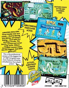 Professional Bmx Simulator (UK) (2 faces) (1988) box cover back